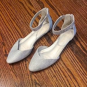Silver sparkle shoes
